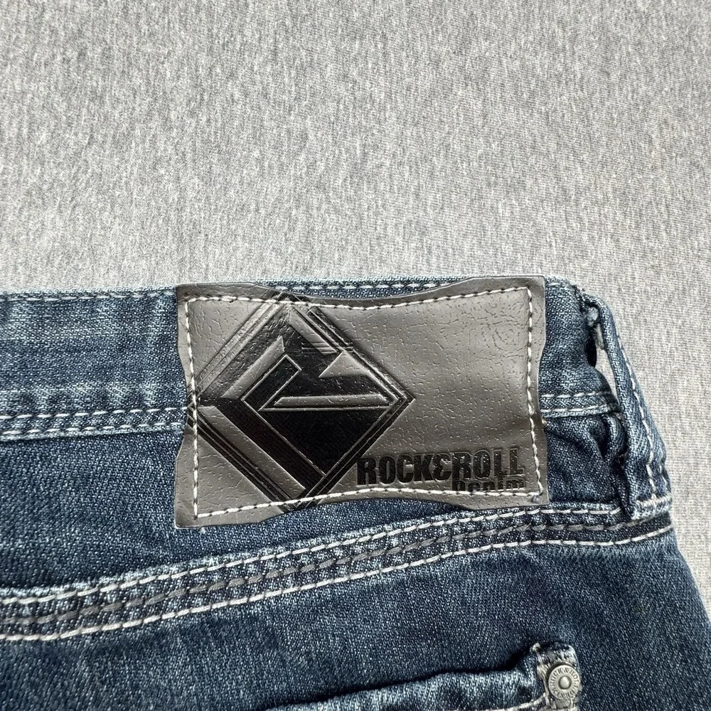 Rock&Roll Denim Jeans Revolver Slim Straight Leg Men's Sz 38x34 Western Cowboy‎